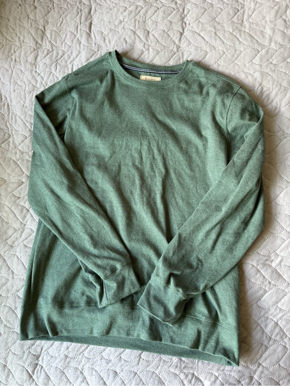 Boston Traders Men's Crewneck Sweater in Sage Green